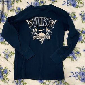 Nike Navy Skateboarding Long Sleeve Tee